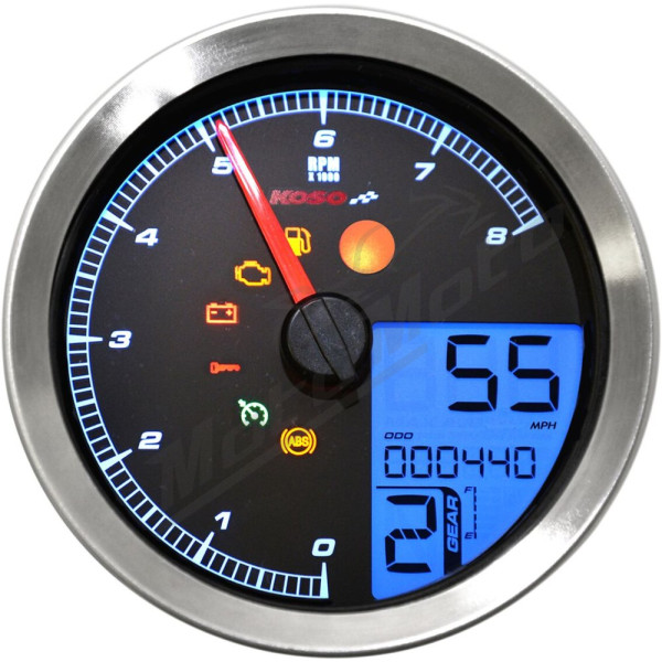 KOSO NORTH AMERICA HD-04 Speedometer Harley Davidson FXD / FXDC / FXDCI / FXDI35 / FXDWG 883-1584cc 04-13