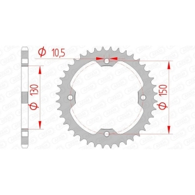 AFAM Steel Standard Rear Sprocket 520 40 teeth DERBI DXR 250 04-11
