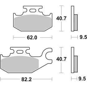 SBS HF Street Ceramic Brake Pads Rear 196HF Benelli / Suzuki 125-250 07-19 