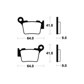 TECNIUM Street Organic Brake pads - MA291 KTM SX / Husqvarna TE/SMS 65/630 10-23