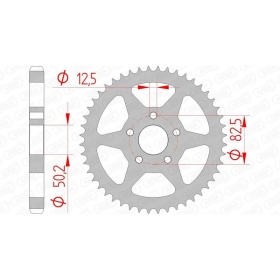 AFAM Steel Standard Rear Sprocket 530 40-48 teeth HARLEY DAVIDSON 883-1200cc 86-92