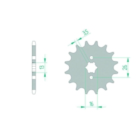 AFAM Steel Standard Front Sprocket 22100 - 420 12-15 teeth SUZUKI GT 50cc 78-80