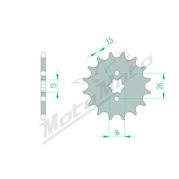 AFAM Steel Standard Front Sprocket 22100 - 420 12-15 teeth SUZUKI GT 50cc 78-80