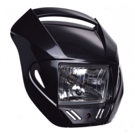 Universak black headlight 128mm