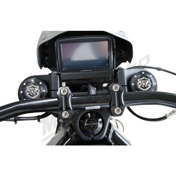 CULT WERK HANDLEBAR HOLDERS / RISERS 45mm Harley Davidson 1130-1250cc 2002-2017 2pcs