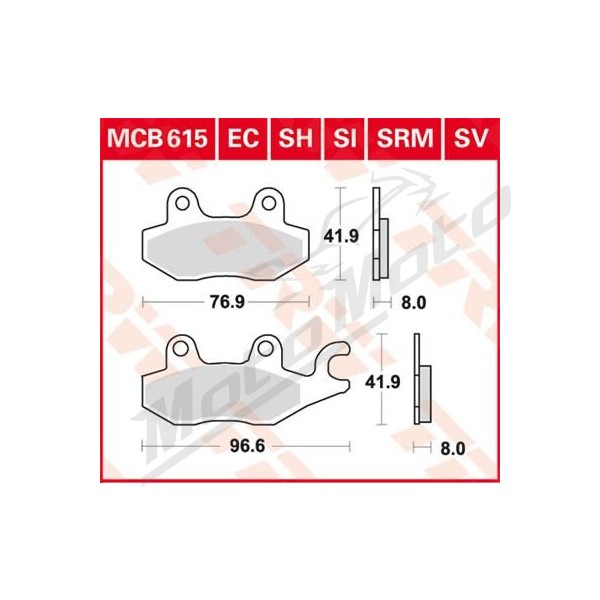 TRW SI Series Sindered Off-Road Brake Pads Aeon / Can Am / Cagiva / CF Moto / CPI / Eton / Kawasaki / Suzuki / Yamaha 50-1000cc 84-24
