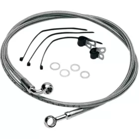 DRAG SPECIALTIES Stainless Steel Brake Line Kit Harley Davidson FLST / FLSTC / FLSTF / FLSTN 1340cc 86-99