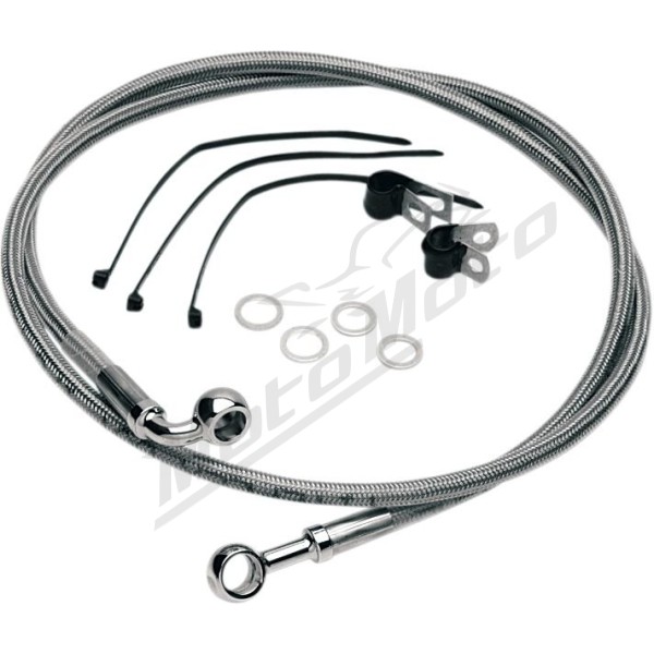 DRAG SPECIALTIES Stainless Steel Brake Line Kit Harley Davidson FLST / FLSTC / FLSTF / FLSTN 1340cc 86-99