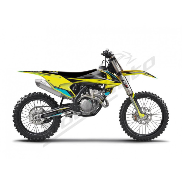 Blackbird lipdukų rinkinys + sėdynės užvalkalas Stealth KTM SX / SX-F / EXC / EXC-F 125-500cc 16-19
