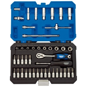 DRAPER Metric 1/4” Sockets & Ratchet Set 44pcs