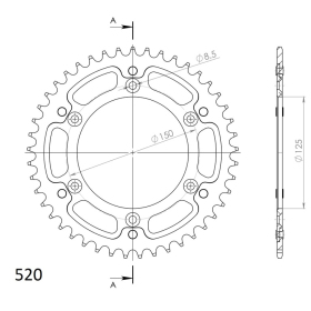 Supersprox Rear sprocket Husqvarna 701 Enduro 17-20