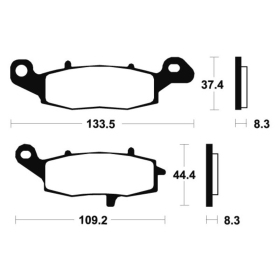 TECNIUM Street Organic Brake pads MA205 Kawasaki / Suzuki 500/1700 89-24