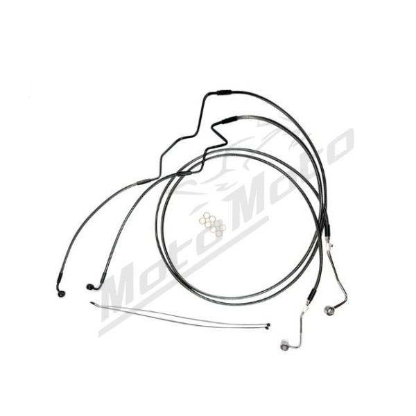 MAGNUM SHIELDING Priekinių apatinių stabdžių lynų kompl. juodas ABS Harley Davidson FLH / FLHRXS / FLHTCU / FLHXS / FLTRXS 1690/1977 14-24 +10.2cm