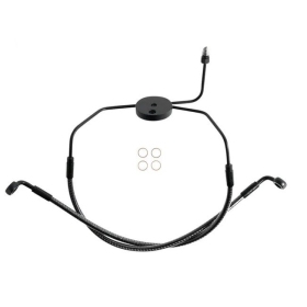 MAGNUM SHIELDING Karbon Fiber Lower Brake Line Harley Davidson FLHR / FLHRI / FLHRS / FLHTC / FLHX / FLTR 1340/1800 94-07