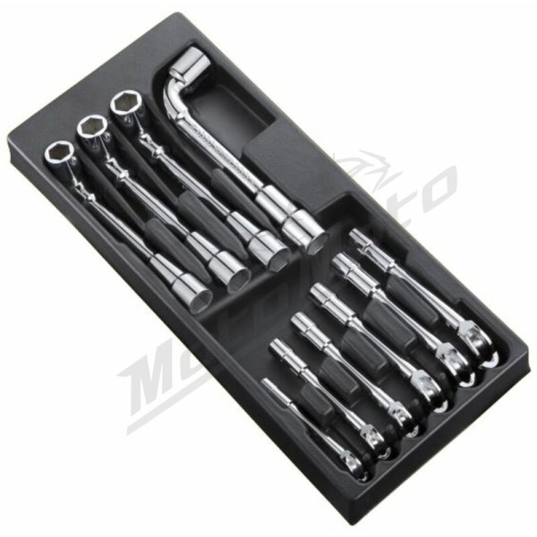EXPERT 10 Angled Socket Wrenches Tools Module - Plastic Tray
