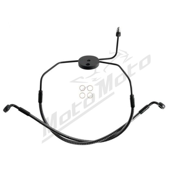 MAGNUM SHIELDING Priekinė apatinė stabdžių žarnelė/linija anglies pluošto Harley Davidson FLHR / FLHRI / FLHRS / FLHTC / FLHX / FLTR 1340/1800 94-07