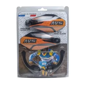 AVS RACING Handguards Kit with Aluminium supports Black/Orange