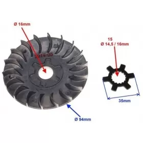 Front variator pulley MINARELLI REPLICA (CHINESE SCOOTER) 50cc 2T Ø94mm