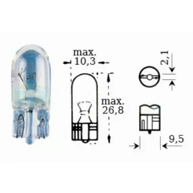 Bulb 12v 3w 2,1x9,5d
