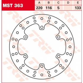 REAR BRAKE DISC MST363 YAMAHA YZF / R1 / R6 600-1000cc 1999-2003 1PC