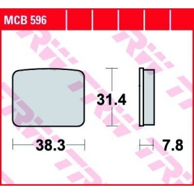 STABDŽIŲ TRINKELĖS TRW MCB596 STANDARD