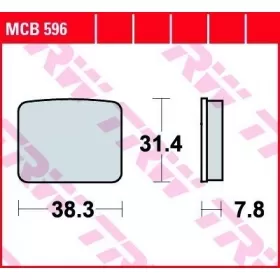 BRAKE PADS TRW MCB596 STANDARD
