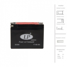 LANDPORT Battery 2.3 Ah 40A EN 12V LT4B-BS