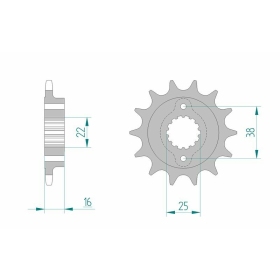 AFAM Steel Standard Front Sprocket 52610 - 520 14-15 teeth DUCATI MONSTER / RS / R / S / SPS / BIPOSTO / STRADA 748-800cc 95-05