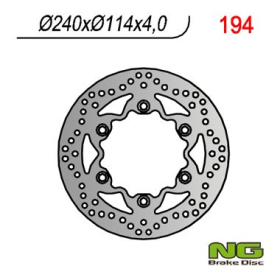 NG BRAKES 194 Front Round Fixed Brake Disc HONDA CA / CB / REBEL / VT 125-250 96-19