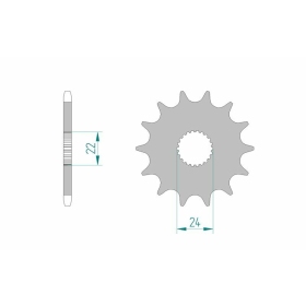 AFAM Steel Standard Front Sprocket 61201 - 520 10-17 teeth APRILIA / HM 125-240cc 86-15