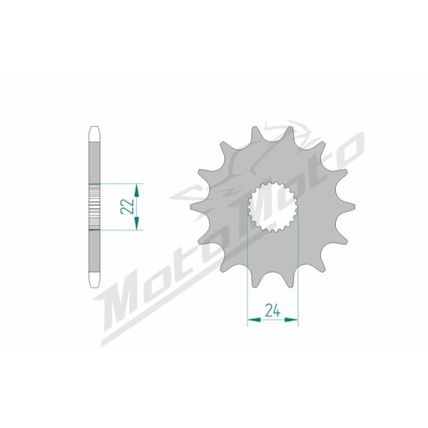 AFAM Steel Standard Front Sprocket 61201 - 520 10-17 teeth APRILIA / HM 125-240cc 86-15