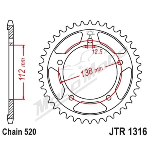 JT/JT Chain Kit 520HDS 17/38 Standard - Standard Rear Sprocket Honda X-ADV / Forza 750cc 17-25