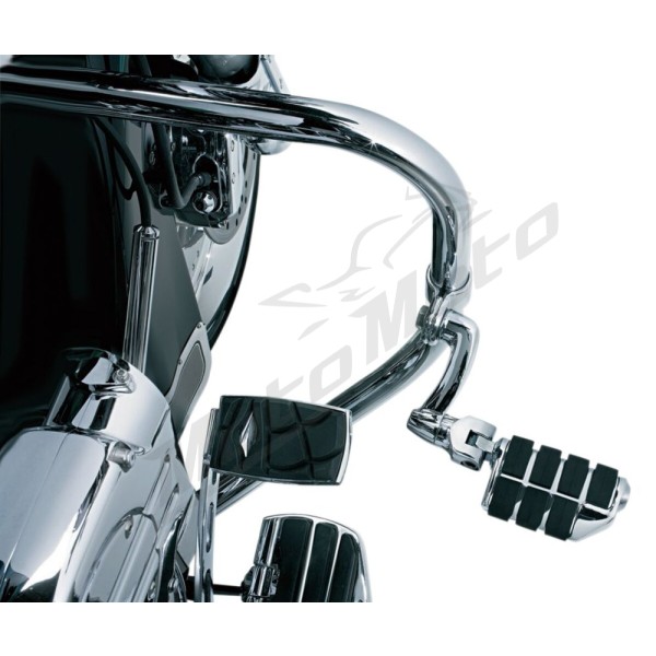 KURYAKYN Longhorn ISO Chrome Offset Dually Highway Pegs Ø32mm