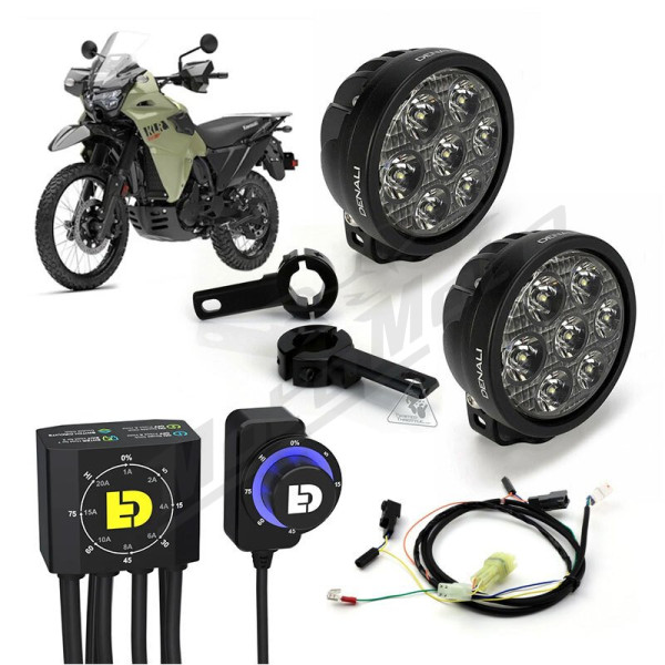 DENALI DialDim D7 Additional lights kit Kawasaki KLR 650 2022