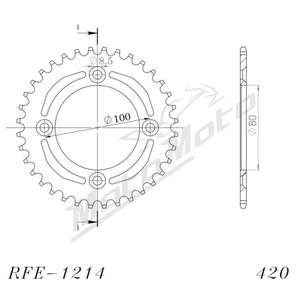 Supersprox Rear sprocket  REF1214 45T