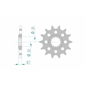 AFAM Steel Standard Front Sprocket 28402 - 520 13-18 teeth SUZUKI / KAWASAKI / YAMAHA 600-1000cc 86-25