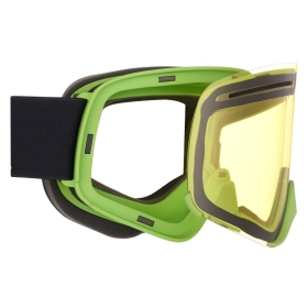 AMOQ Vision Vent+ Magnetic Motocross / Snow Goggles Black / Military Green (Yellow Lens)