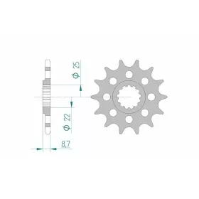 AFAM Steel Standard Front Sprocket 28402 - 520 13-18 teeth SUZUKI / KAWASAKI / YAMAHA 600-1000cc 86-25