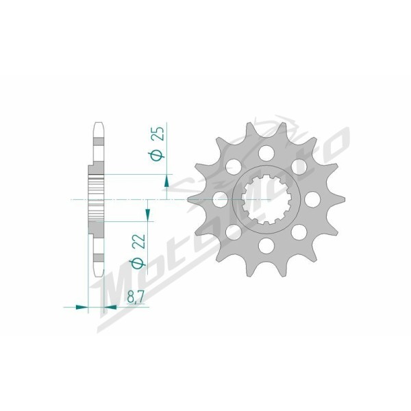 AFAM Steel Standard Front Sprocket 28402 - 520 13-18 teeth SUZUKI / KAWASAKI / YAMAHA 600-1000cc 86-25