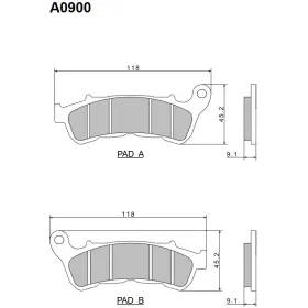Nissin Brake Pads Harley Davidson / Honda / Suzuki 125-1300cc 06-20