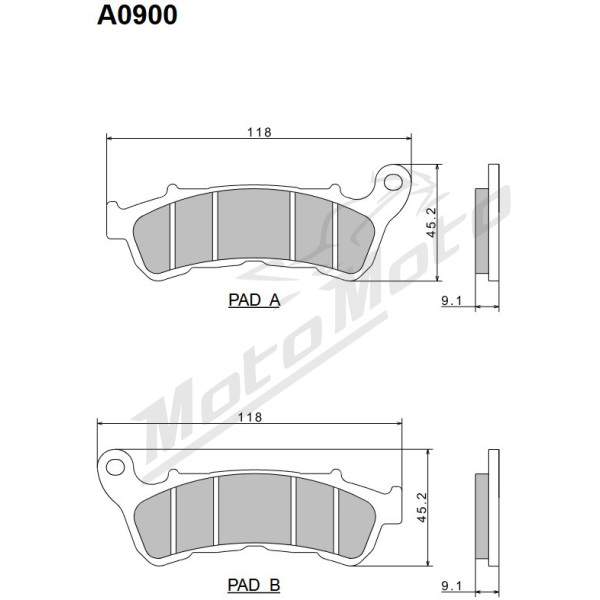 Nissin Brake Pads Harley Davidson / Honda / Suzuki 125-1300cc 06-20