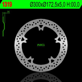 NG BRAKES Front Fixed Brake Disc 300mm Harley Davidson FLD / FXD / FXDC 1130-1690cc 05-18