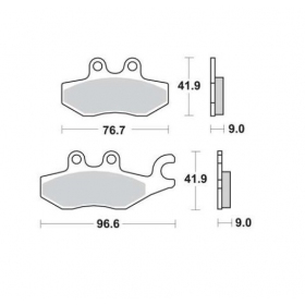 STABDŽIŲ TRINKELĖS FERODO FDB2186EF / MCB771 STANDARD ECO FRICTION