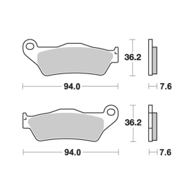  Sbs Brakepads 151HF Ceramic APRILIA / GILERA / ITALJET / MBK / PIAGGIO / SUZUKI / YAMAHA