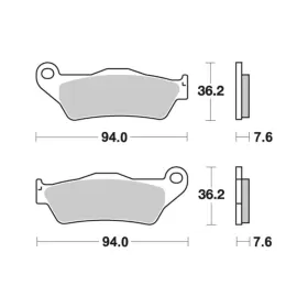  Sbs stabdžių trinkelės 151HF keraminės APRILIA / GILERA / ITALJET / MBK / PIAGGIO / SUZUKI / YAMAHA