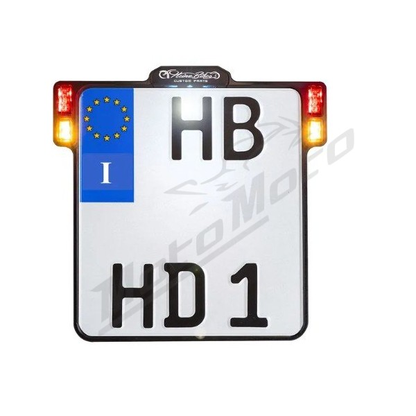 HEINZ BIKES Universal License Plate Holder With Lights