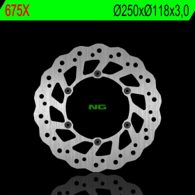 NG BRAKES Front Wave Fixed Brake Disc 250mm Rieju / Suzuki / Yamaha 125-450cc 88-99