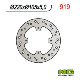 NG Rear Fixed Brake Disc 220x105x5mm Aprilia / Piaggio 125-250cc 01-12