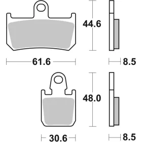 SBS stabdžių trinkelės 839RST Racing Sintered