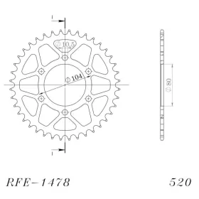Supersprox Rear sprocket 1478.40